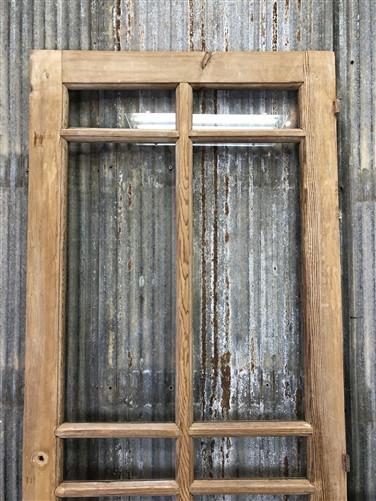 Antique French Single Door (30.75x86.5) 8 Pane Glass European Door H97