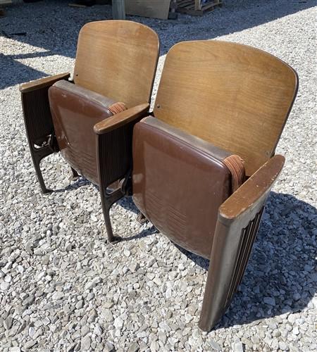2 Padded Folding Theater Seats, Auditorium Theatre Seat, Entryway Bench B44