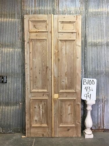 Antique French Double Doors (43.5x94) Thick Molding European Doors B100