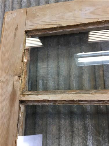 Antique French Single Door (26X84) 3 Glass Panes, European Design H153