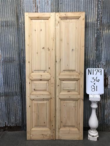 French Double Doors (36x85) European Styled Doors, Raised Panel Doors N179