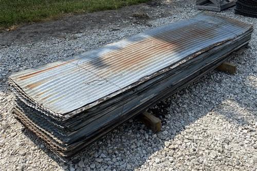 61 Sheets Barn Tin, Corrugated Metal Reclaimed Salvage, 9' Long 1098 sq ft, A53