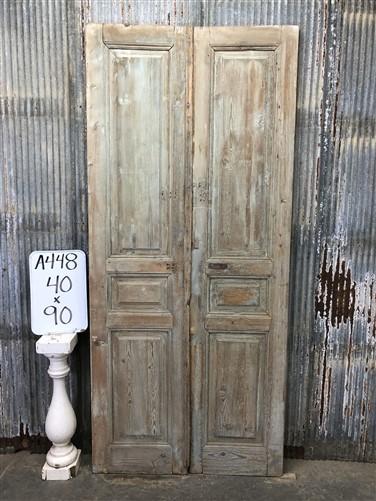 Antique French Double Doors (40x90) Raised Panel Doors, European Doors A448