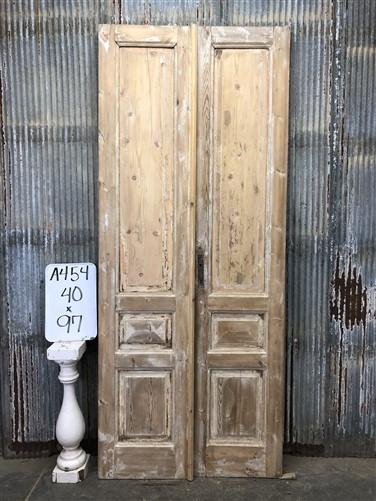 Antique French Double Doors (40x97) Raised Panel Doors, European Doors A454