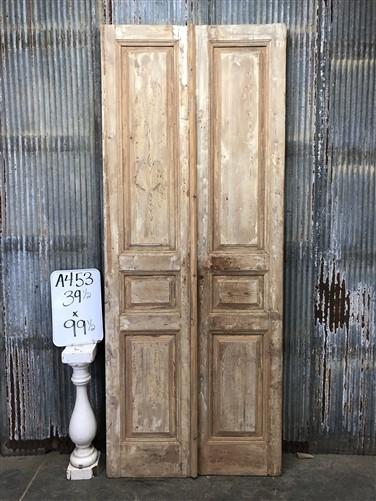 Antique French Double Doors (39.5x99.5) Raised Panel Doors, European Doors A453