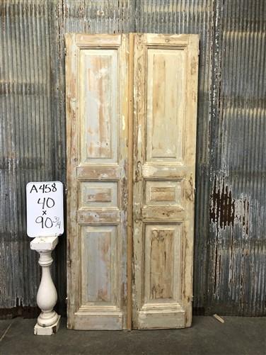 Antique French Double Doors (40x90.75) Raised Panel Doors, European Doors A458