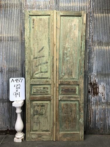 Antique French Double Doors (42x94) Raised Panel Doors, European Doors A457