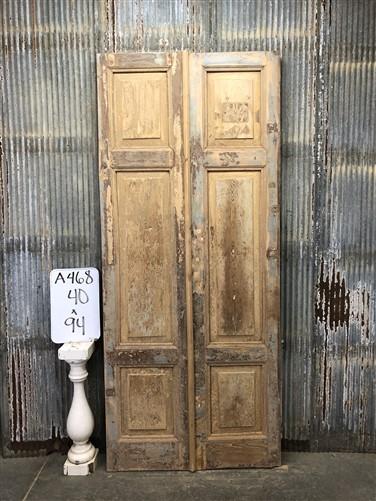 Antique French Double Doors (40x94) Raised Panel Doors, European Doors A468