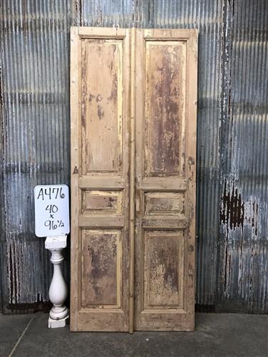 Antique French Double Doors (40x96.5) Raised Panel Doors, European Doors A476