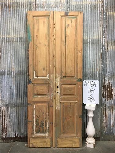 Antique French Double Doors (38x93) Raised Panel Doors, European Doors A484