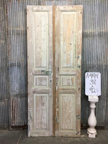 Antique French Double Doors (38x92) Raised Panel Doors, European Doors A494