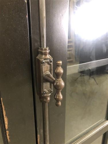 3 Door Black Bookcase, China Cabinet, Kitchen Cabinet, Display Case, C