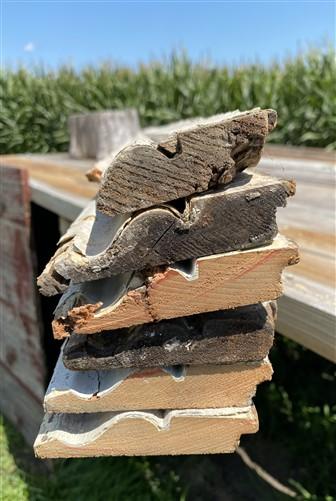 Reclaimed Wood - 6 Wood Trim Pieces, Architectural Salvage, Reclaimed Vintage Wood Baseboard, A91 by The Old Grainery (bas...