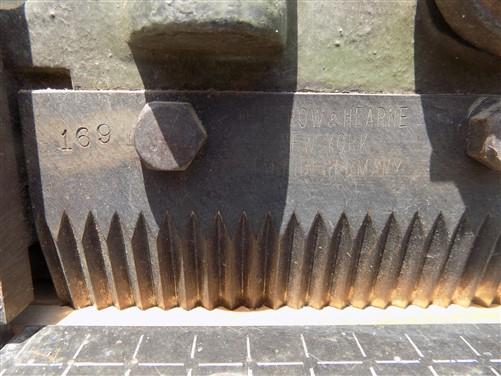 Metal working tool - Durbrow & Hearne Tag Cutter Pinking Shear Machine, Industrial Hand Crank Pinker by The Old Grainery (...