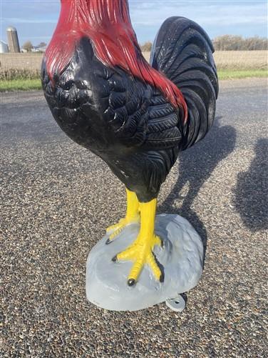 Large Rooster Statue, Decorative Metal Rooster, Outdoor Farm Garden Figurine