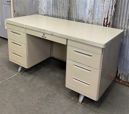 Vintage Mid Century Desk Home Office Furniture Desk with Drawers, Stud – The Old Grainery