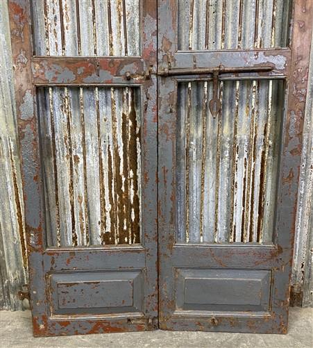 Vintage Indian Garden Gates, Teak Metal Carved Doors, Architectural Salvage, A87
