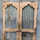 Vintage Indian Garden Gates, Teak Metal Carved Doors, Architectural Salvage A102