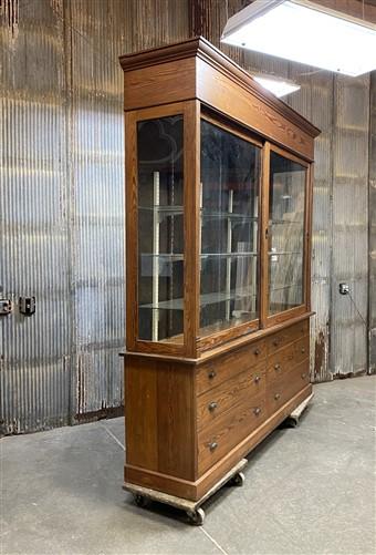 Display Cabinet - Store Display Case, Vintage Display Cabinet, Lighted Curio Cabinet, China Hutch by The Old Grainery (Bar...