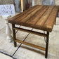 Wood Folding Table, Vintage Dining Room Table, Kitchen Island Portable Table A98