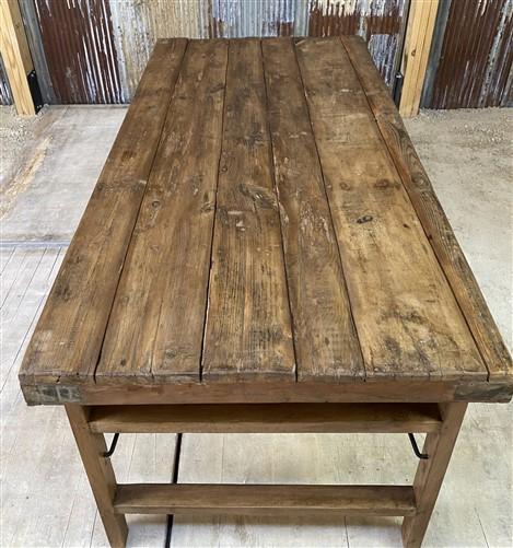 Wood Folding Table, Vintage Dining Room Table Kitchen Island Portable Table A105