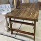 Wood Folding Table, Vintage Dining Room Table Kitchen Island Portable Table A110