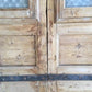 Antique French Double Doors (47.5x112) Wood Iron Doors, European Doors D268