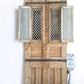 Antique French Double Doors (47.5x112) Wood Iron Doors, European Doors D268