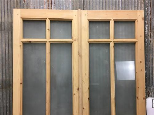 French Double Door (48.5x80.5) 6 Pane Frosted Glass European Styled Door EM16