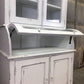 Curved Door 6'10" White Kitchen Cabinet, Kitchen Storage, Pantry Cupboard F