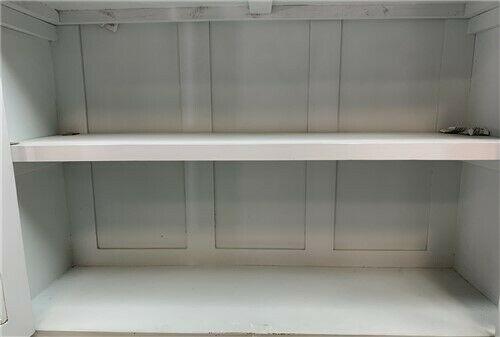 Curved Door 6'10" White Kitchen Cabinet, Kitchen Storage, Pantry Cupboard G