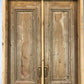 Antique Encased French Double Doors (42x91) European Panel Doors With Jamb S26