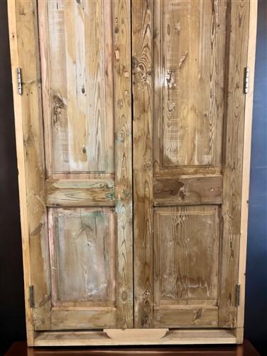 Antique Encased French Double Doors (37x89.5) European Panel Doors With Jamb S31