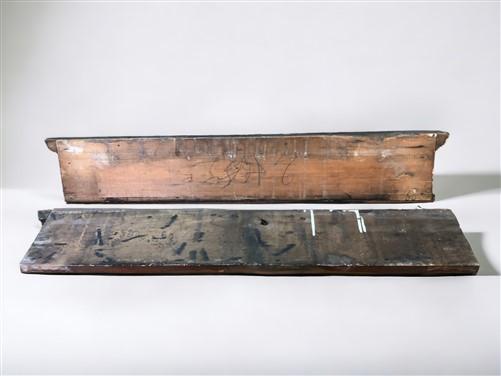Architectural Salvage - Pair Crown Molding Headers, Trim Door Window Pediment Architectural Salvage B20, by The Old Graine...