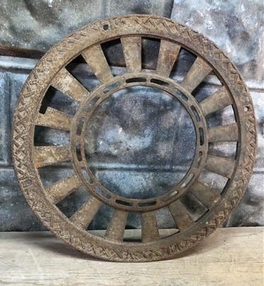 Stove Pipe collar - Cast Iron Round Stove Pipe Collar, Chimney Flue Cover, Ornate Grate Heat Ring O, by The Old Grainery (...