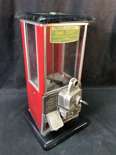 Pat 1923 Red The Master One Cent Penny Gumball Gum Peanut Vending