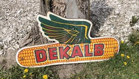 Dekalb Seed Corn Sign, Vintage Masonite Advertising Sign, Farm Country Sign B,