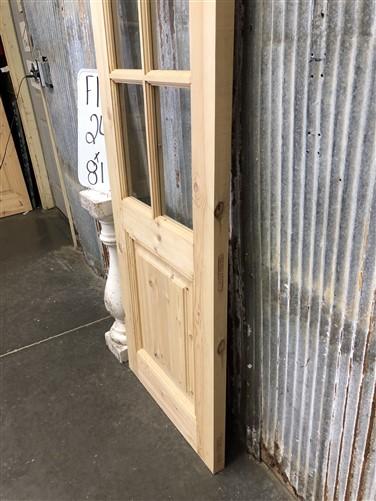 French Single Door (24.5x81) 6 Pane Glass European Styled Door F16