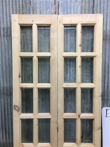 French Double Door (32x80.5) 8 Pane Glass European Styled Door EM36