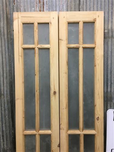 French Double Door (30x80.5) 6 Pane Frosted Glass European Styled Door EM21