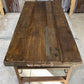Wood Folding Table, Vintage Dining Room Table Kitchen Island Portable Table A115