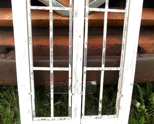 Large Double Paneled Architectural Wood Metal Window Frame, Farmhouse Window C,