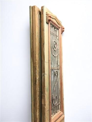 Antique French Double Doors (44.5x95) Iron Wood Doors, European Doors D288