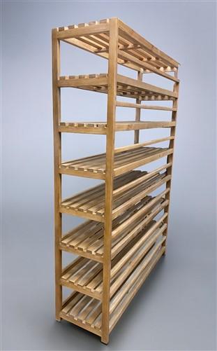 60" Display Rack with Shelves, Bread Rack, Shelving Unit, Wooden Bakery Rack