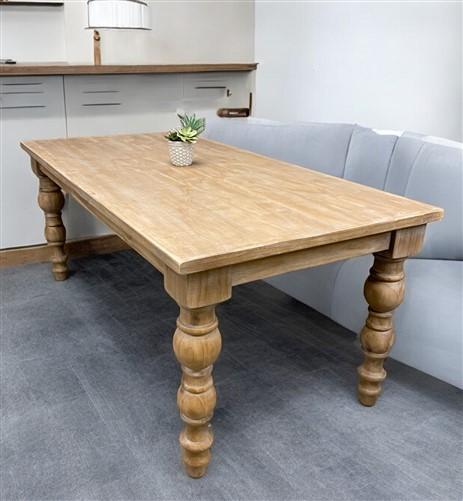 table - 6' Harvest Table, Dining Table, Natural Farmhouse Table, Kitchen Island, Country by The Old Grainery (American, Co...