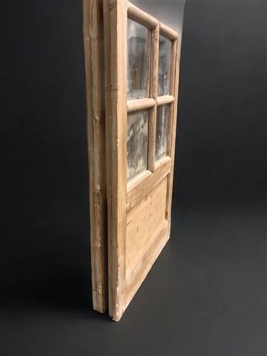 Antique French Double Doors (52x84.5) 12 Glass Pane Doors, European Doors G117