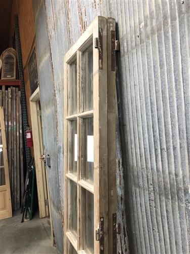 Antique French Double Doors (44x79) 10 Glass Pane Doors, European Doors G119