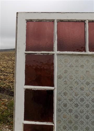 Window - Antique Stained Glass, Rectangular Church Window, Architectural Art Glass, A18 by The Old Grainery (art glass, ar...