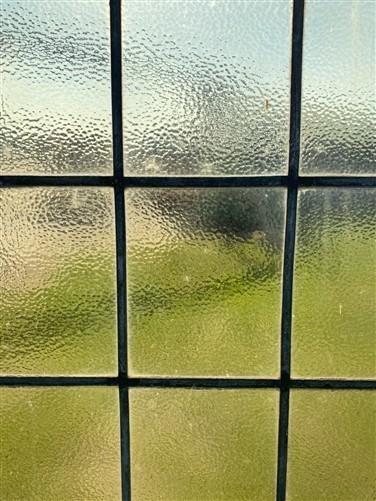 Antique Stained Glass Window, Architectural Obscure Glass, Rectangular Window F1
