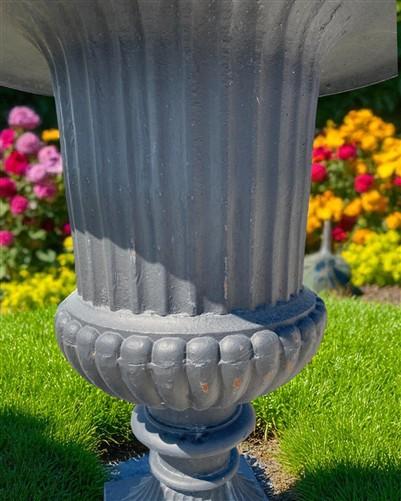 Garden urn - 39" Tall Cast Iron Fluted Urn, Flower Pot Planter, Garden Patio Yard Art, B8 by The Old Grainery (aluminum, A...